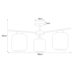 Sklep Kaja Ponadczasowa lampa sufitowa z bursztynowymi kloszami K-5511 z serii IGA Outlet