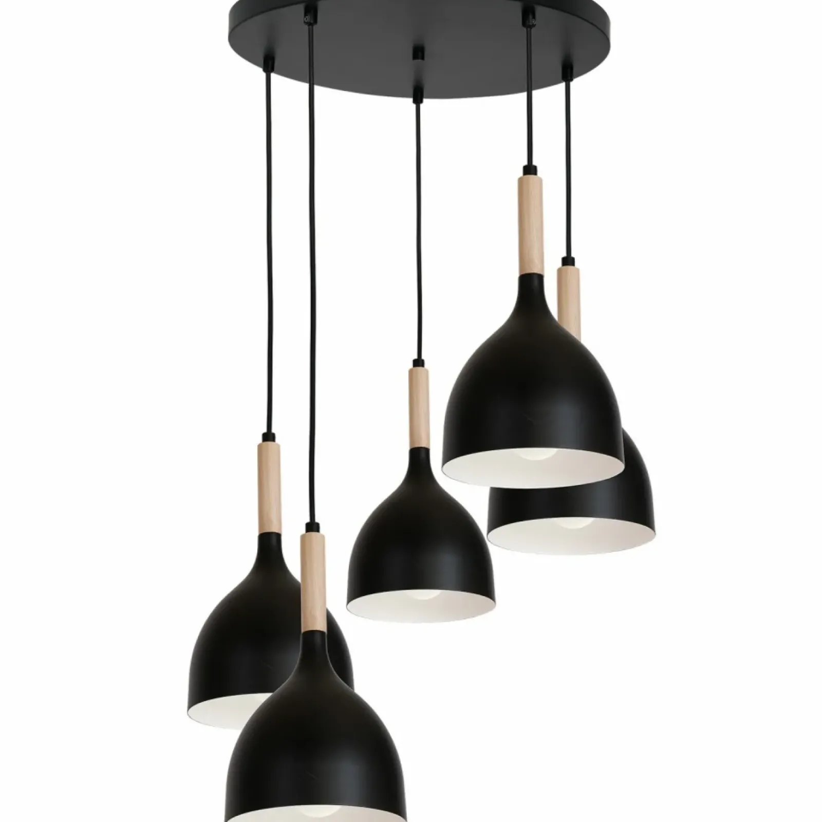 Sklep Kaja Ponadczasowa lampa wisząca, z drewnem LX 1878 z serii NOAK WOOD | Kaja Store