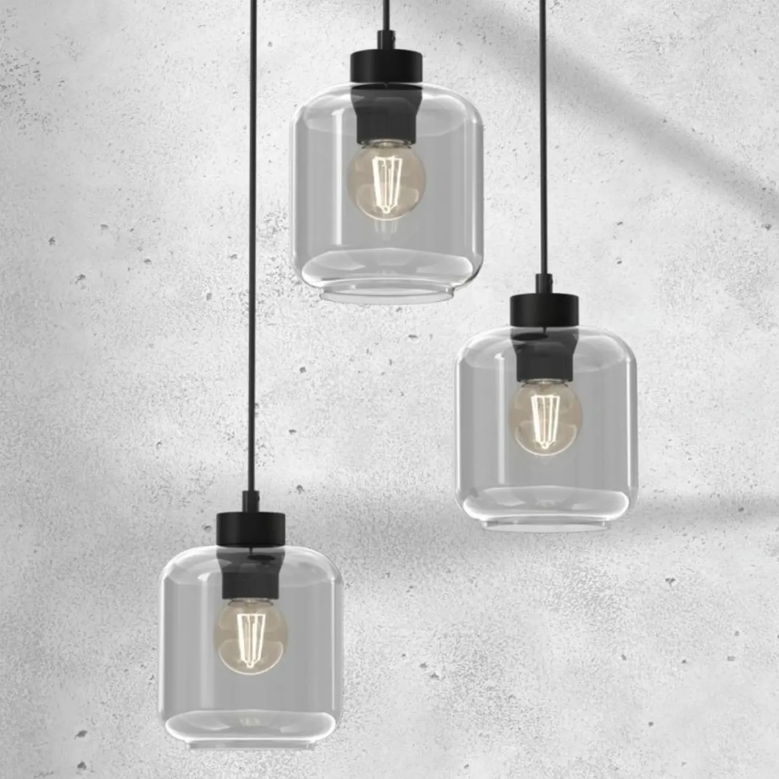 Sklep Kaja Ponadczasowa lampa wisząca, klosze słoiki MLP8375 SOMBRA | Kaja Outlet