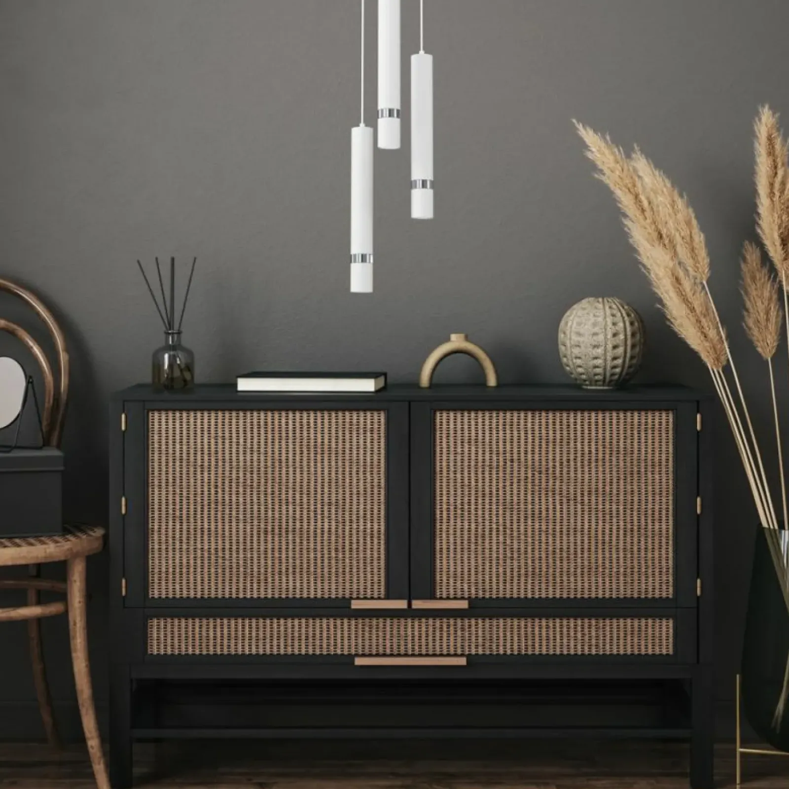 Sklep Kaja Ponadczasowa lampa wisząca z białymi tubami MLP8915 JOKER | Kaja Discount
