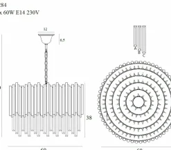 Sklep Kaja Ponadczasowa lampa wisząca, regulowany zwis MX P0284 VOGUE | Kaja Best