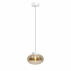 Sklep Kaja Ponadczasowa lampa wisząca, płaski klosz MX P0518 MOONSTONE | Kaja Online