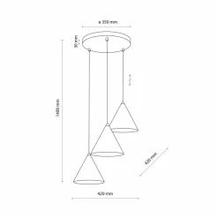 Sklep Kaja Ponadczasowa lampa wisząca do salonu TK 10012 CONO | Kaja Oświetlenie Clearance