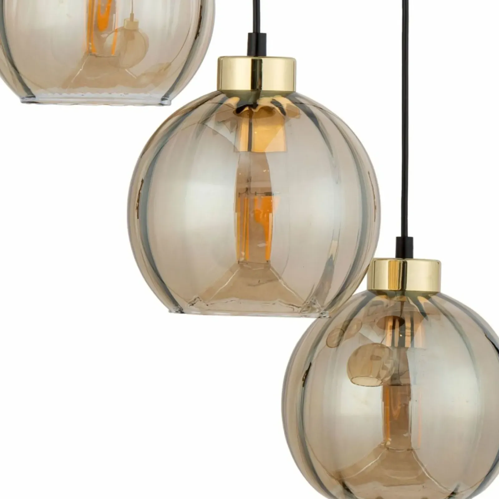 Sklep Kaja Ponadczasowa lampa wisząca z miodowymi kloszami TK 4637 z serii DEVI Clearance