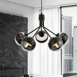 Sklep Kaja Ponadczasowa lampa wisząca z 5 kloszami 1139/5 NOVA | Kaja Oświetlenie Shop