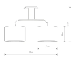 Sklep Kaja Ponadczasowa lampa z abażurami 4962 ALICE | Kaja Oświetlenie złoty Fashion