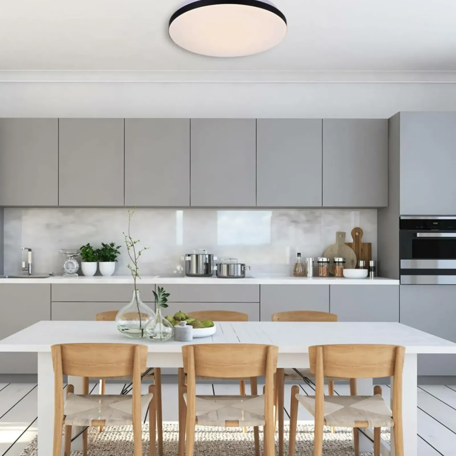 Sklep Kaja Ponadczasowa, okrągła lampa sufitowa LED LP-335/1C S 4BK – BABILON* Lampy Led|Plafony Klasyczne