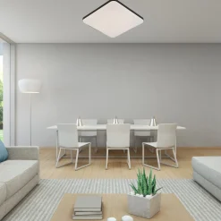 Sklep Kaja Ponadczasowy, ledowy plafon 4000K LP-335/1C M 4BK SQUARE – BABILON* Plafony Nowoczesne|Plafony Klasyczne