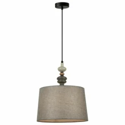 Sklep Kaja Ponadczasowy żyrandol z szarym abażurem PND-22374B-BK NEROM | Kaja Discount