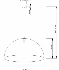 Sklep Kaja Ponadczasowy zwis do loftowej kuchni SIG 30144 - SFERA 35 CZ/MIEDŹ Outlet