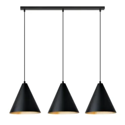 Sklep Kaja Porójna lampa wisząca z czarno-złotymi kloszami 1272/3 z serii REBEL Sale