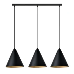 Sklep Kaja Porójna lampa wisząca z czarno-złotymi kloszami 1272/3 z serii REBEL Sale