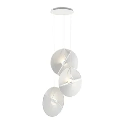 Sklep Kaja Potrójna, biała, ledowa lampa wisząca MOD154PL-L6W3K1 z serii REFLEX Discount