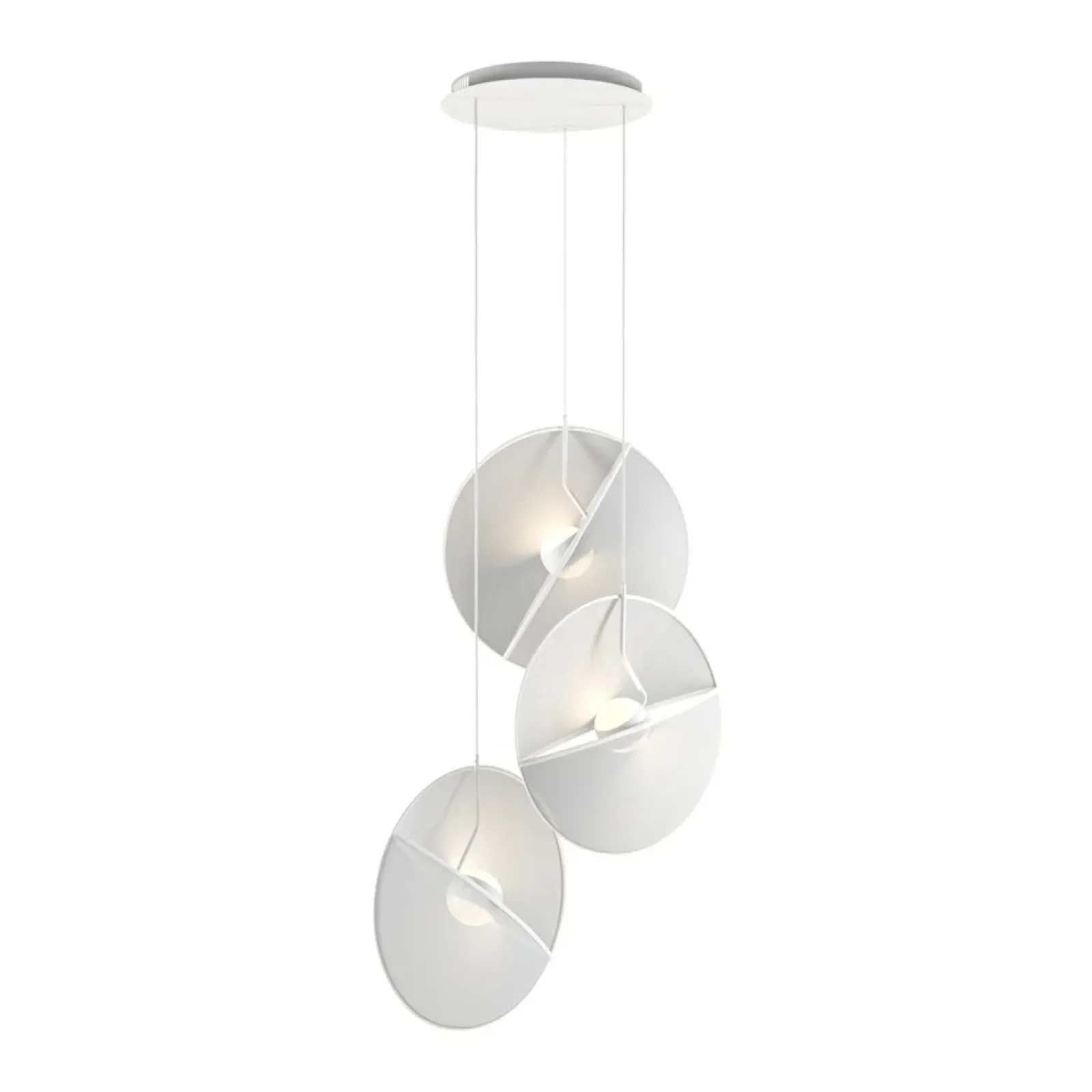 Sklep Kaja Potrójna, biała, ledowa lampa wisząca MOD154PL-L6W3K1 z serii REFLEX Discount