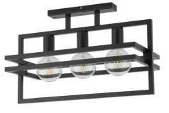 Sklep Kaja Potrójna, czarna lampa sufitowa bez klosza SIG 32406 z serii MERCI CZ czarny Flash Sale