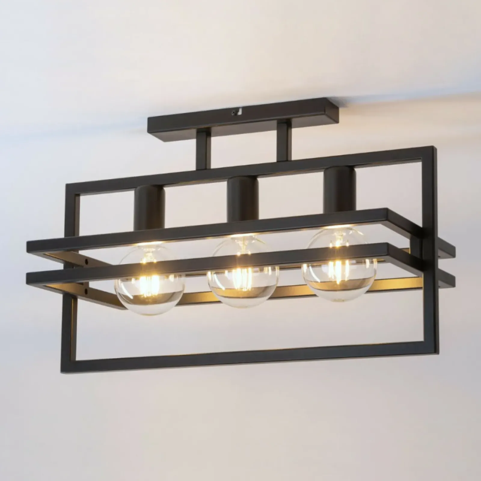 Sklep Kaja Potrójna, czarna lampa sufitowa bez klosza SIG 32406 z serii MERCI CZ czarny Flash Sale