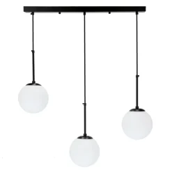Sklep Kaja Potrójna, czarno-biała lampa wisząca nad stół 33-09609 POMPEI | Kaja Shop