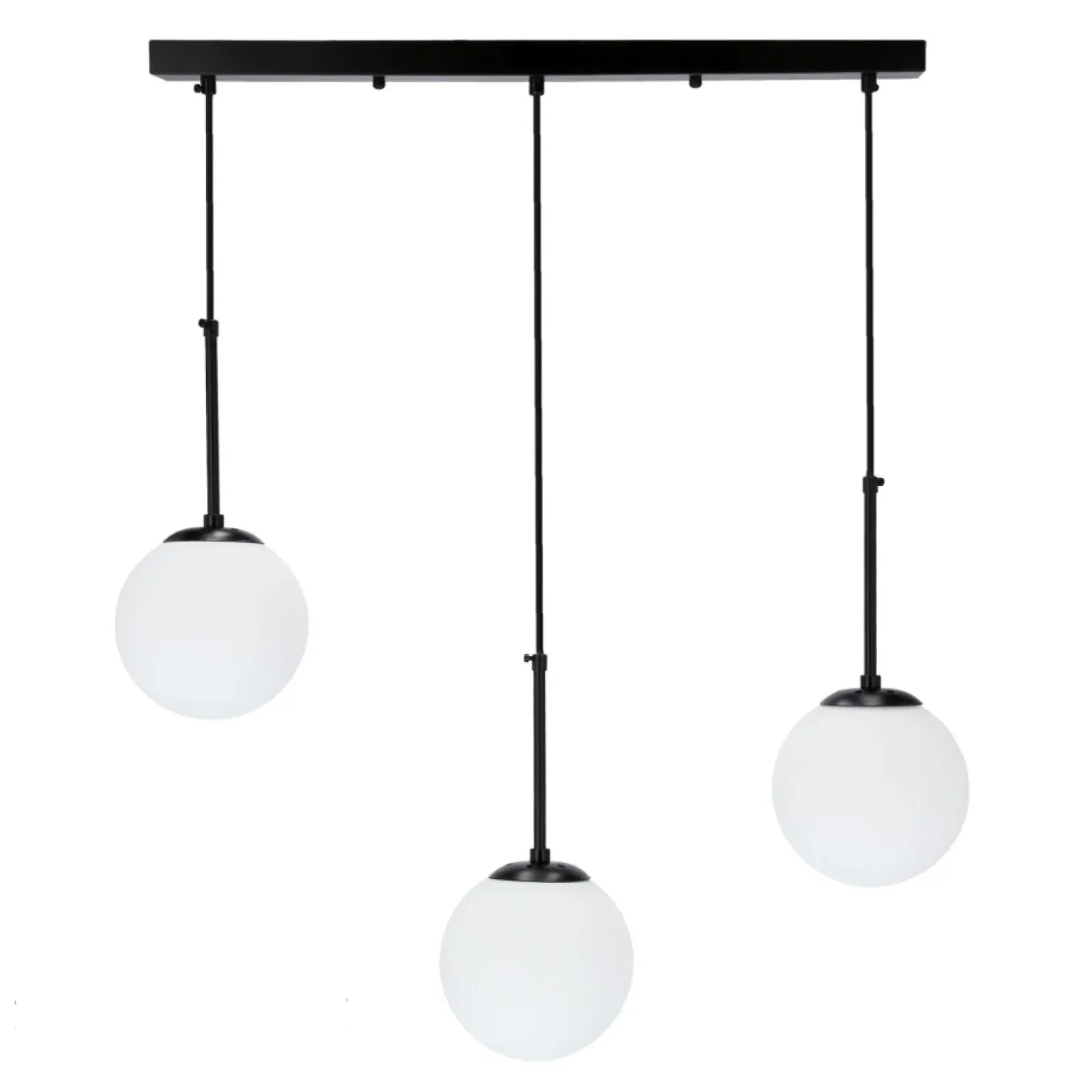 Sklep Kaja Potrójna, czarno-biała lampa wisząca nad stół 33-09609 POMPEI | Kaja Shop