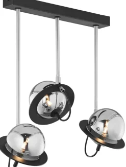 Sklep Kaja Potrójna, czarno-srebrna lampa sufitowa JUP 1895 PLANET | Kaja Best Sale