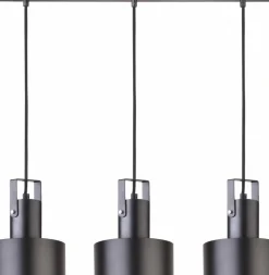 Sklep Kaja Potrójna, industrialna lampa wisząca na listwie SIG 31194 - RIF PLUS czarny Best