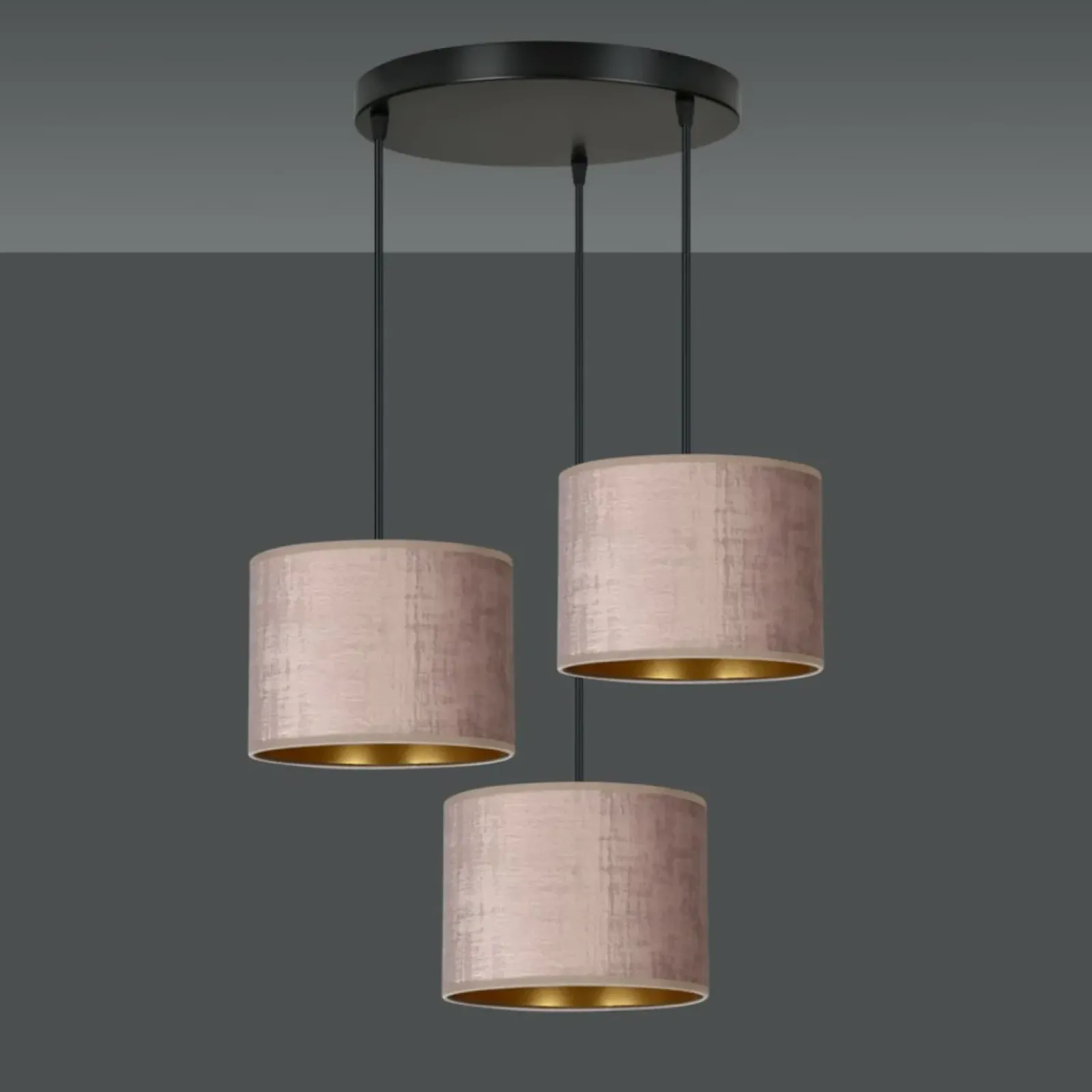 Sklep Kaja Potrójna lampa do przytulnej sypialni 1053/3PREM HILDE PREMIUM | Kaja Clearance