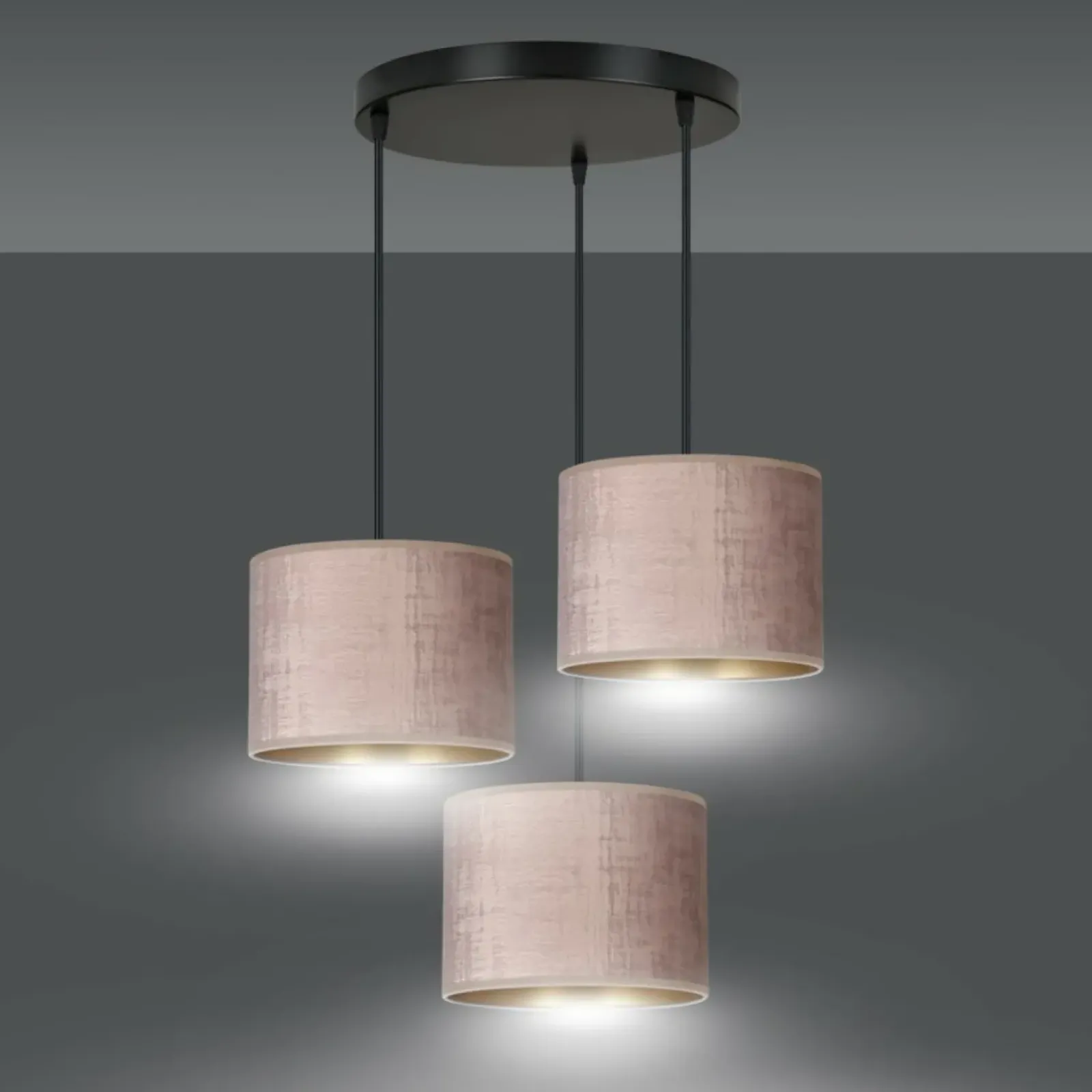 Sklep Kaja Potrójna lampa do przytulnej sypialni 1053/3PREM HILDE PREMIUM | Kaja Clearance
