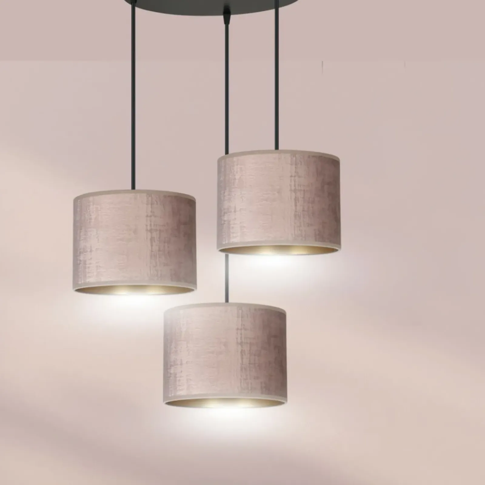 Sklep Kaja Potrójna lampa do przytulnej sypialni 1053/3PREM HILDE PREMIUM | Kaja Clearance