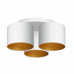 Sklep Kaja Potrójna lampa sufitowa, biało-złote abażury LX 3443 z serii ARDEN Discount