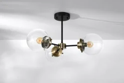 Sklep Kaja Potrójna lampa sufitowa do loftowej sypialni 33-01290 LENS | Kaja Best