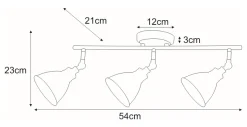 Sklep Kaja Potrójna lampa sufitowa do K-8005-3 WH WATSO WHITE | Kaja Oświetlenie* Reflektory Sufitowe Podłużne - Na Listwie