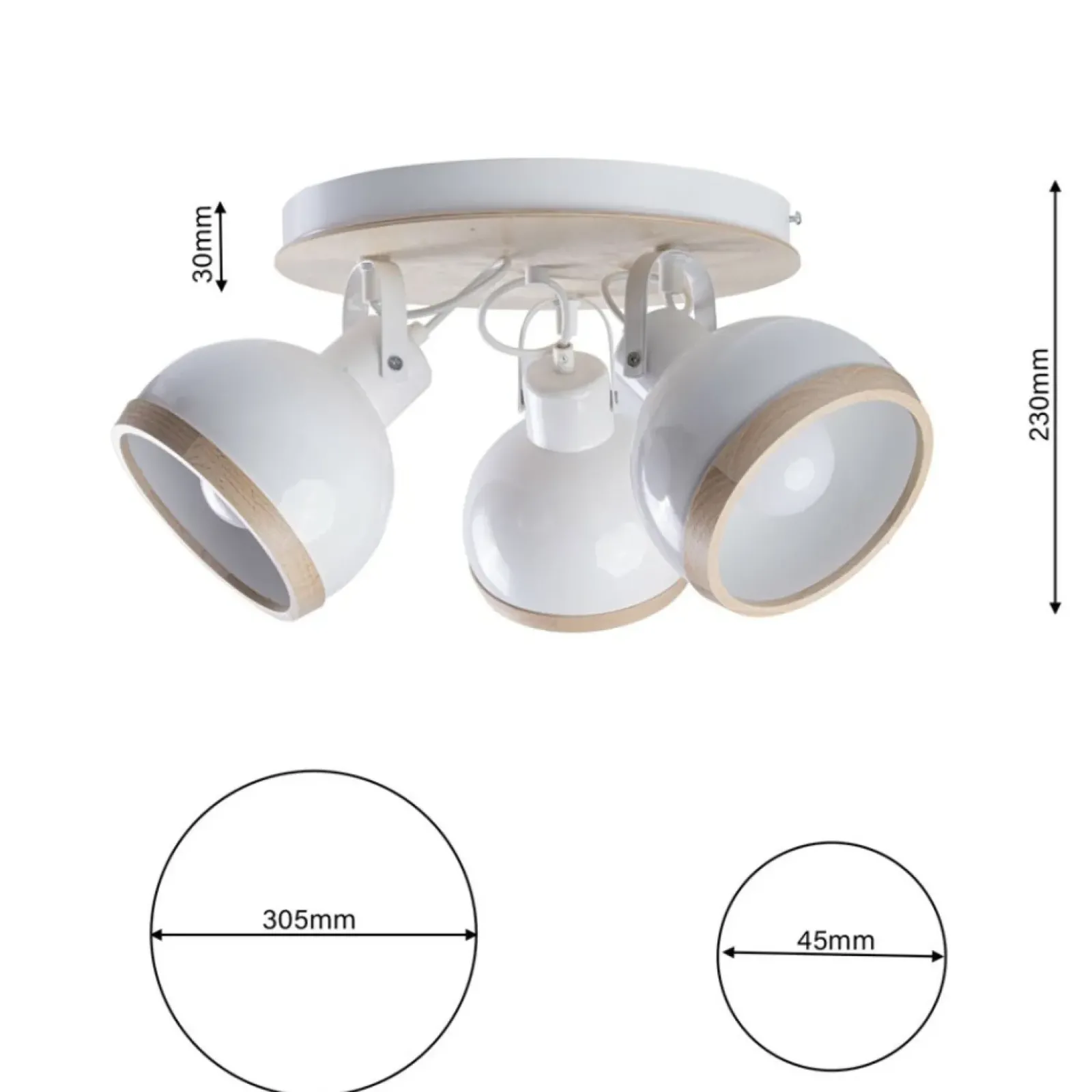 Sklep Kaja Potrójna lampa sufitowa, ruchome głowice MLP8652 z serii OVAL | Kaja Oświetlenie Flash Sale