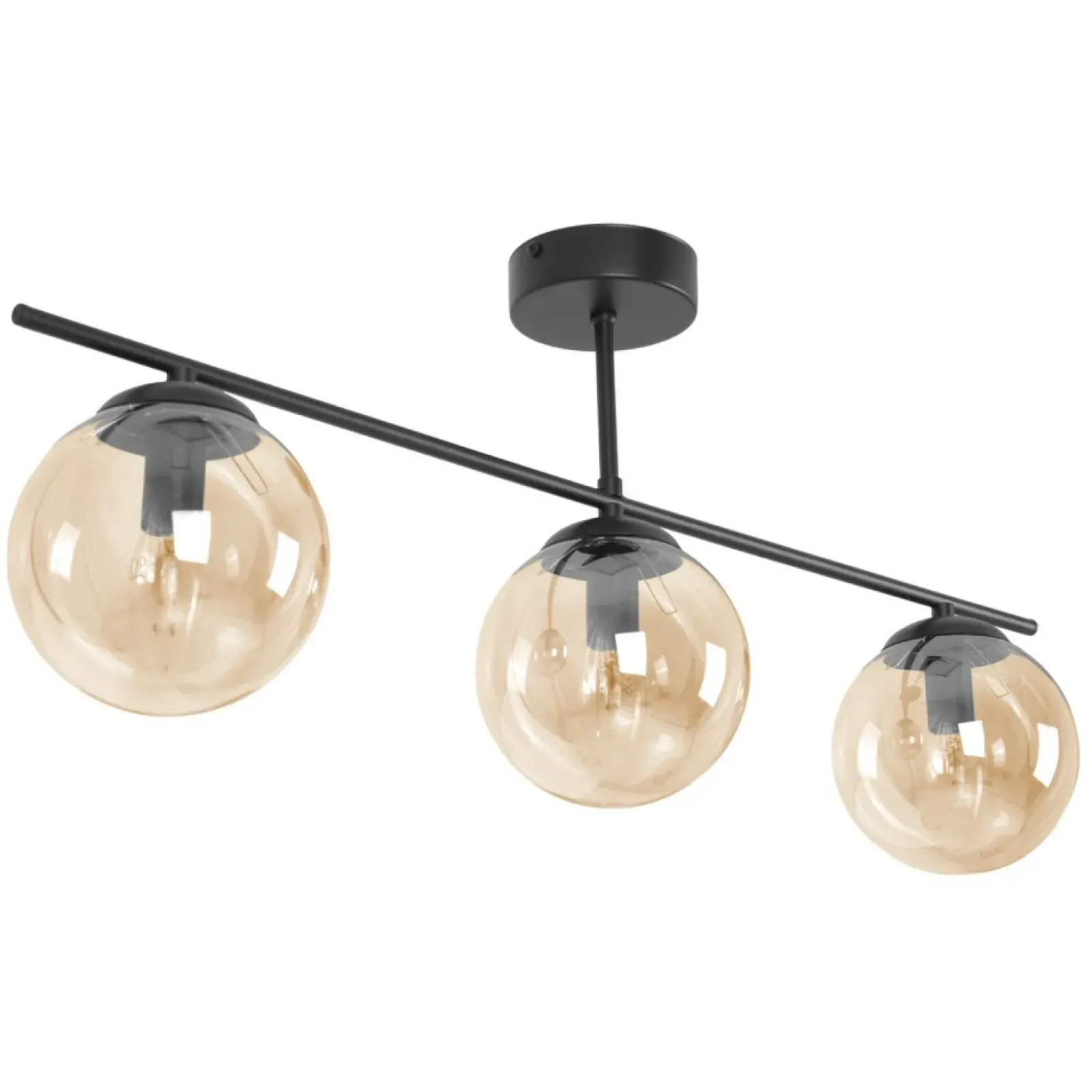 Sklep Kaja Potrójna lampa sufitowa w bursztynowym kolorze K-5164 z serii DELTA Shop