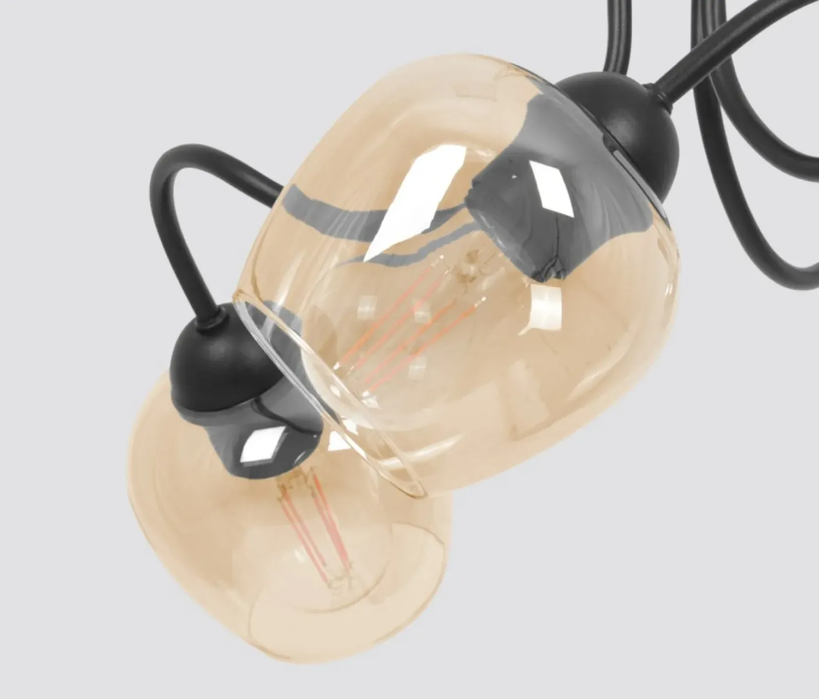 Sklep Kaja Potrójna lampa sufitowa z bursztynowymi kloszami K-5190 z serii DIUNA Flash Sale
