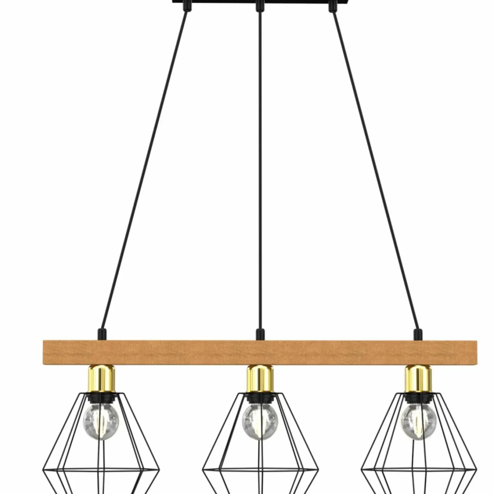 Sklep Kaja Potrójna lampa wisząca, czarny, druciany klosz LX 4106 z serii VASTRA Flash Sale