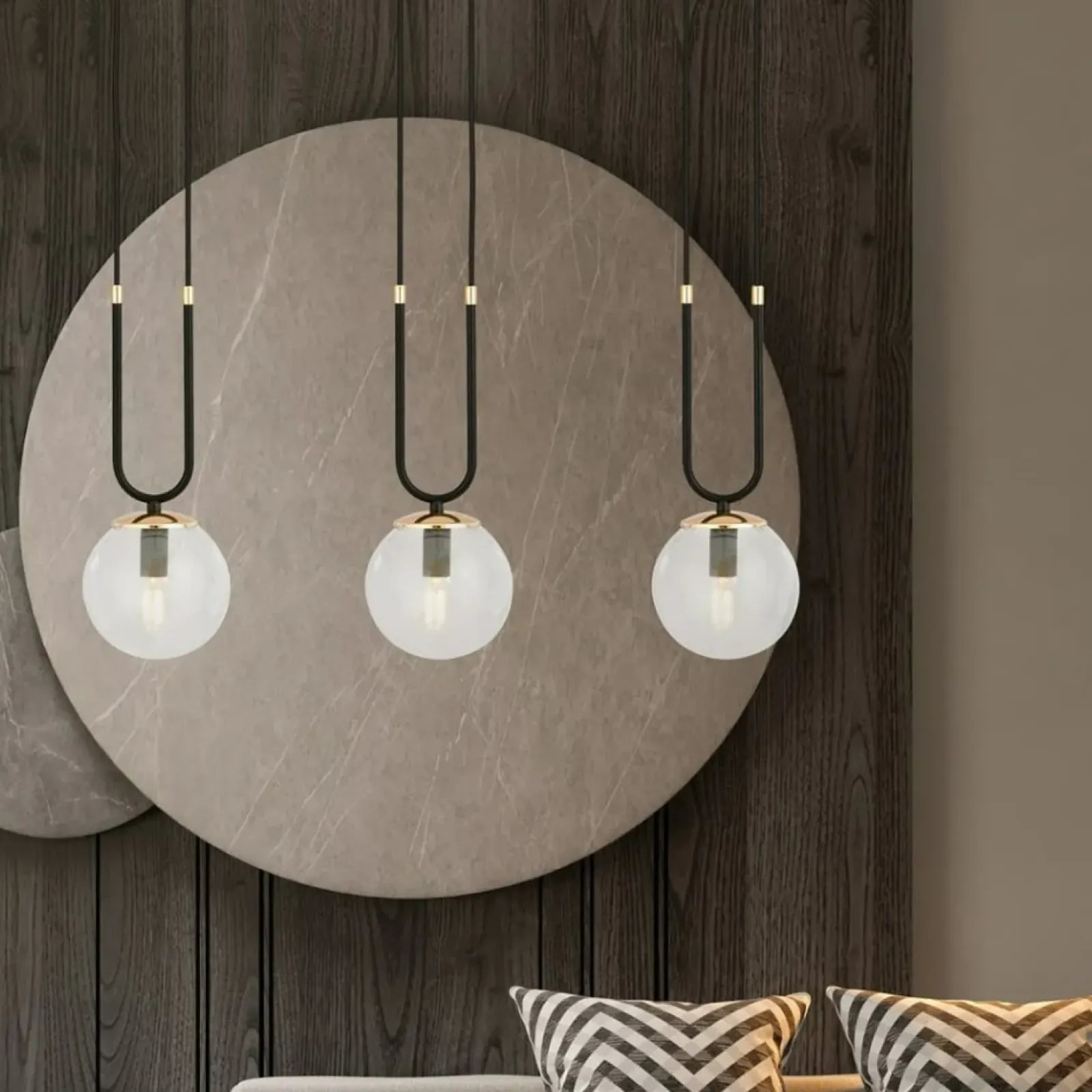 Sklep Kaja Potrójna lampa wisząca do oświetlenia stołu 1114/3 GLAM | Kaja Clearance