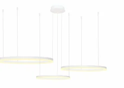 Sklep Kaja Potrójna lampa wisząca LED, pilot w zestawie AZ4974 HALO | Kaja białypiaskowany Shop