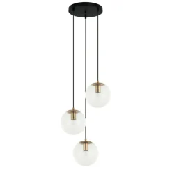 Sklep Kaja Potrójna lampa wisząca, mosiądz PND-58867-3S-BK-BRO z serii SARPO Store