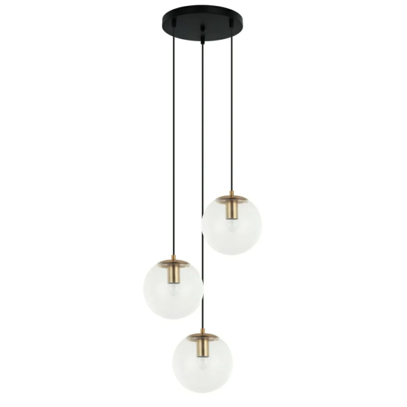 Sklep Kaja Potrójna lampa wisząca, mosiądz PND-58867-3S-BK-BRO z serii SARPO Store