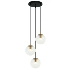Sklep Kaja Potrójna lampa wisząca, mosiądz PND-58867-3S-BK-BRO z serii SARPO Store