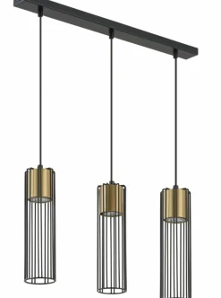 Sklep Kaja Potrójna lampa wisząca na listwie, nad stół SIG 33455 FOBIA CZ/ZŁ Best