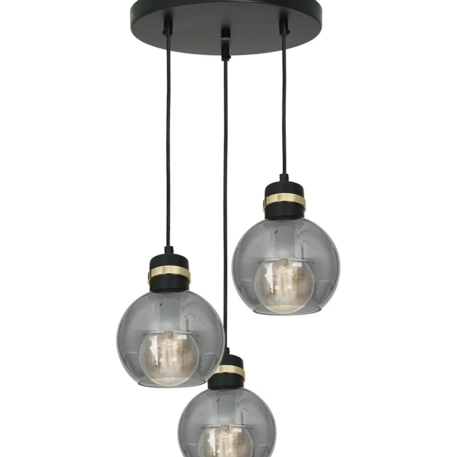 Sklep Kaja Potrójna lampa wisząca na okrągłej podstawie MLP6533 OMEGA | Kaja New