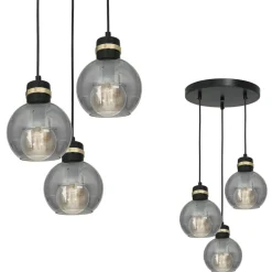 Sklep Kaja Potrójna lampa wisząca na okrągłej podstawie MLP6533 OMEGA | Kaja New