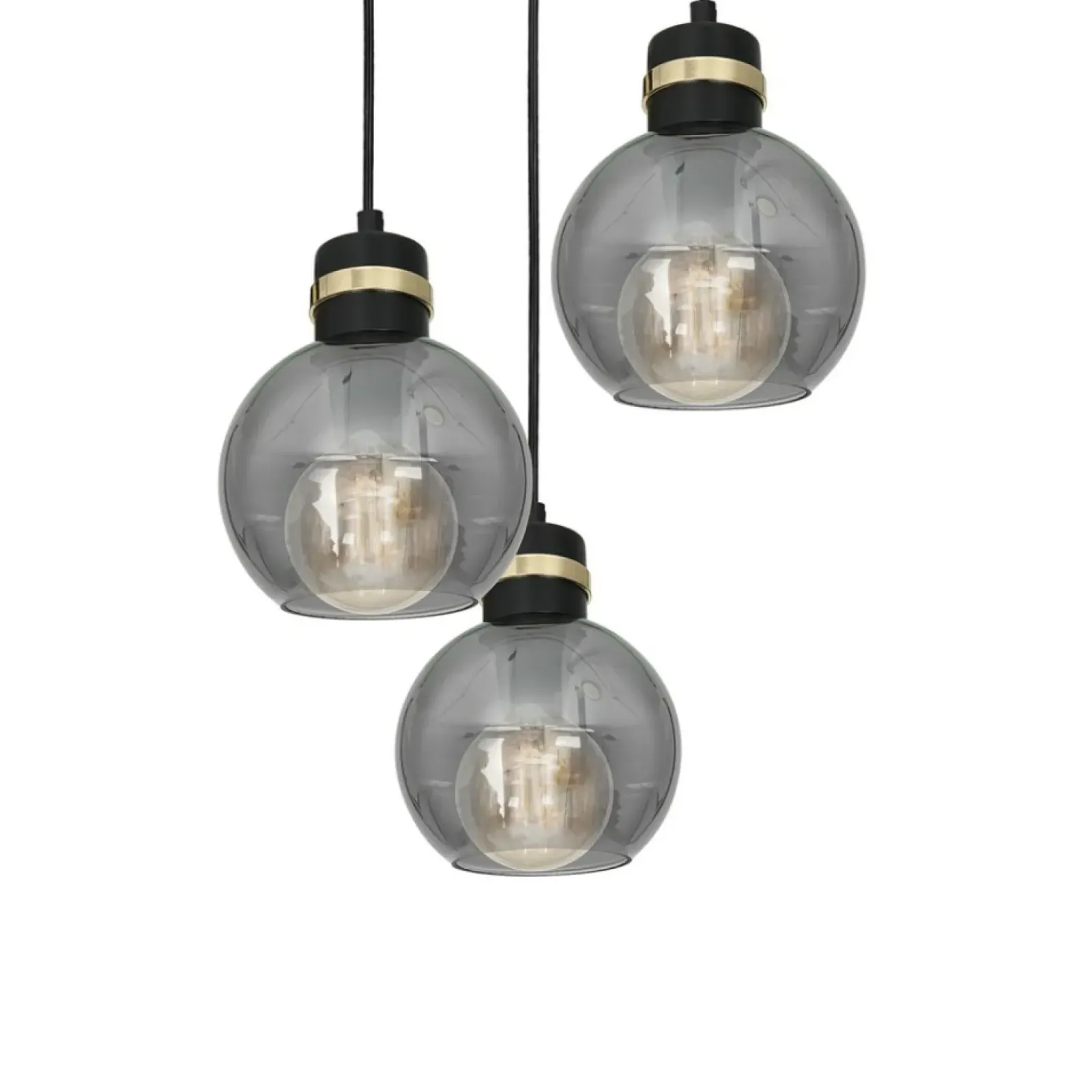 Sklep Kaja Potrójna lampa wisząca na okrągłej podstawie MLP6533 OMEGA | Kaja New