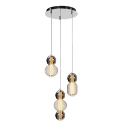 Sklep Kaja Potrójna lampa wisząca, oprawa chrom MOD273PL-L33CH3K z serii DROP Outlet