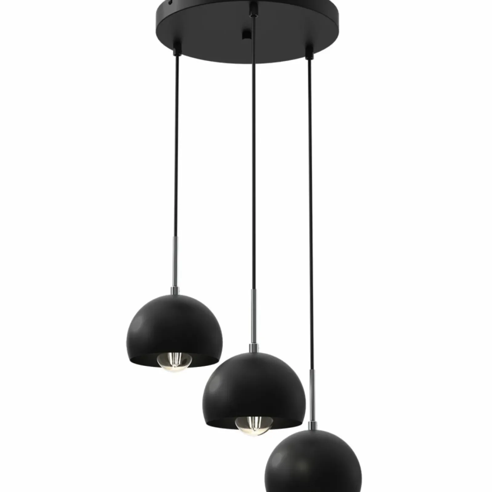 Sklep Kaja Potrójna lampa wisząca, półkoliste klosze LX 3742 z serii COOL | Kaja czarny Cheap