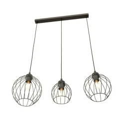 Sklep Kaja Potrójna lampa wisząca, regulowana wysokość 1369/3 z serii NANDO czarny Outlet