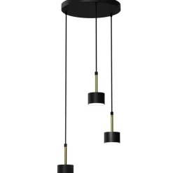Sklep Kaja Potrójna lampa wisząca w czarno-złotym kolorze MLP7762 z serii ARENA | Kaja Oświ Discount