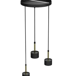 Sklep Kaja Potrójna lampa wisząca w czarno-złotym kolorze MLP7762 z serii ARENA | Kaja Oświ Discount