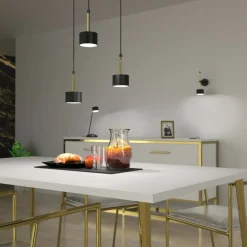 Sklep Kaja Potrójna lampa wisząca w czarno-złotym kolorze MLP7762 z serii ARENA | Kaja Oświ Discount