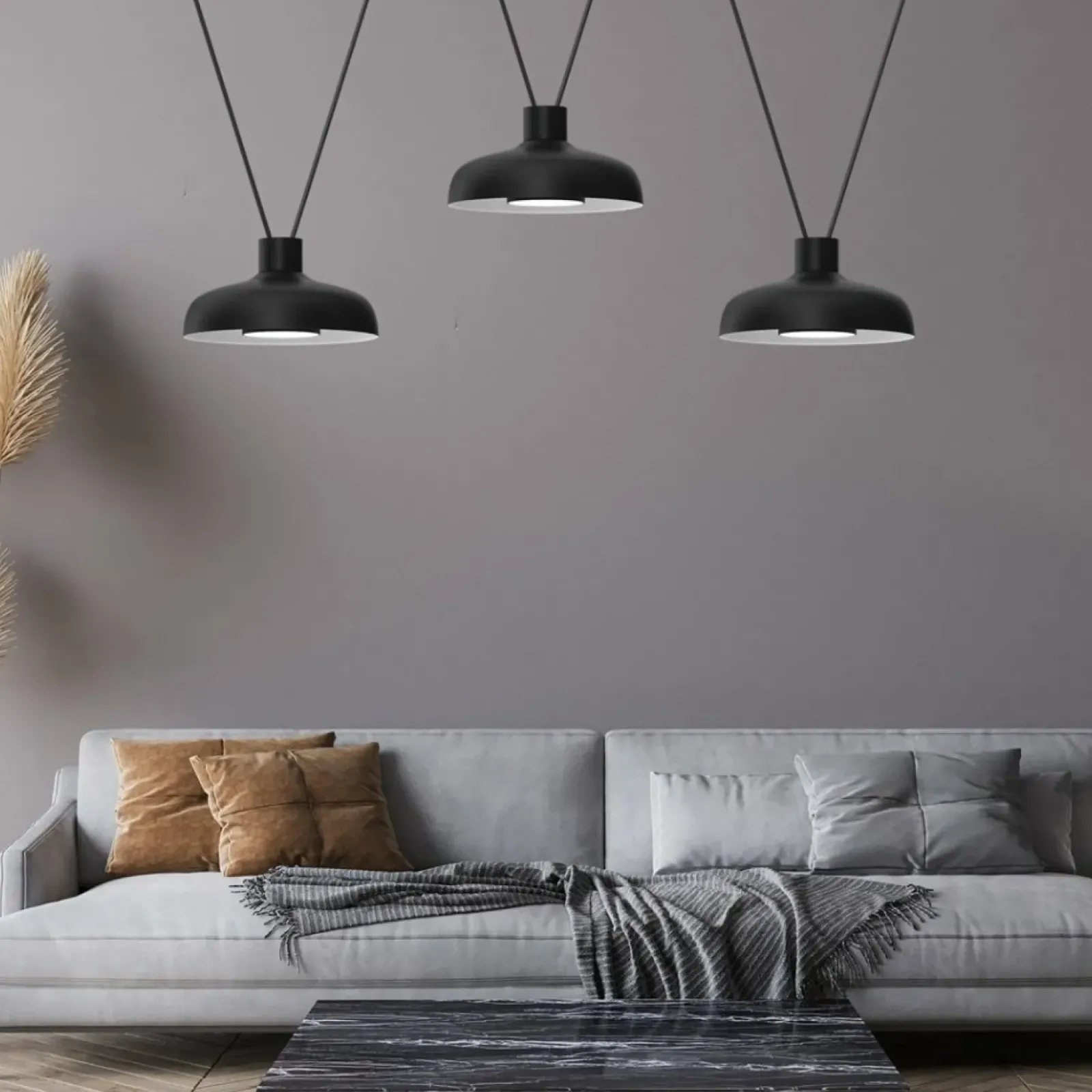 Sklep Kaja Potrójna lampa wisząca w loftowym wydaniu MLP8820 z serii LINEA | Kaja Oświetlen Flash Sale